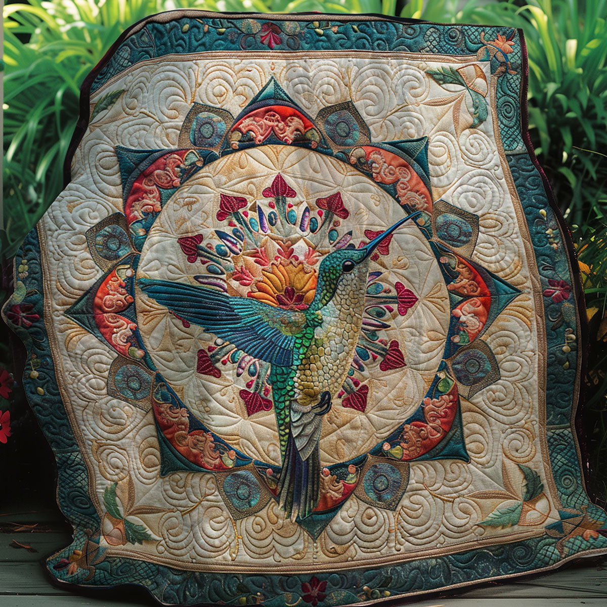 Hummingbird Mandala XR1707009CL Quilt