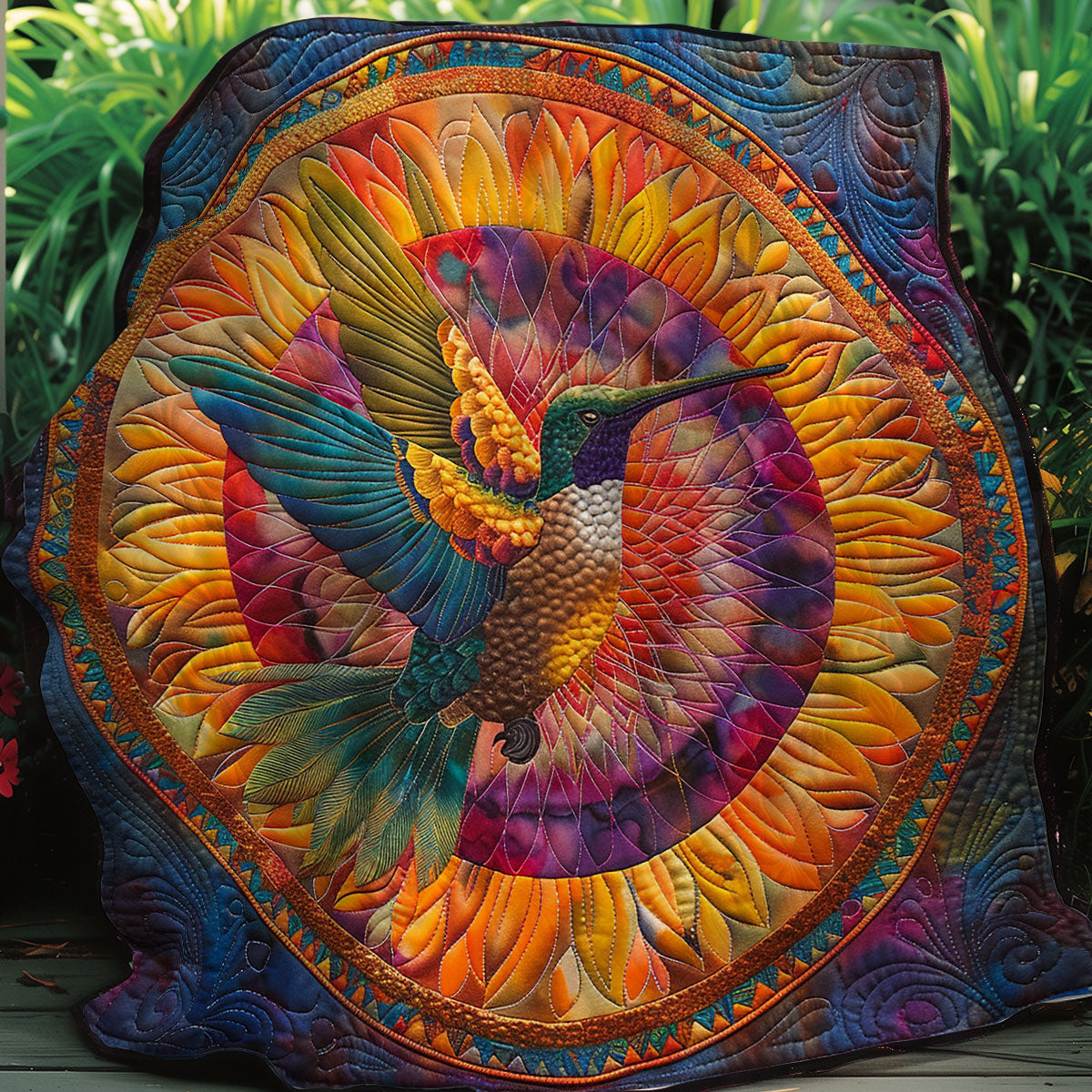 Hummingbird Mandala XR1707010CL Quilt