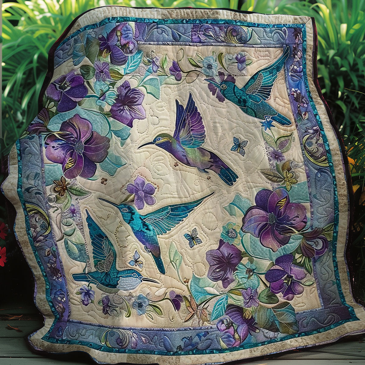 Love Hummingbirds XR0807011CL Quilt