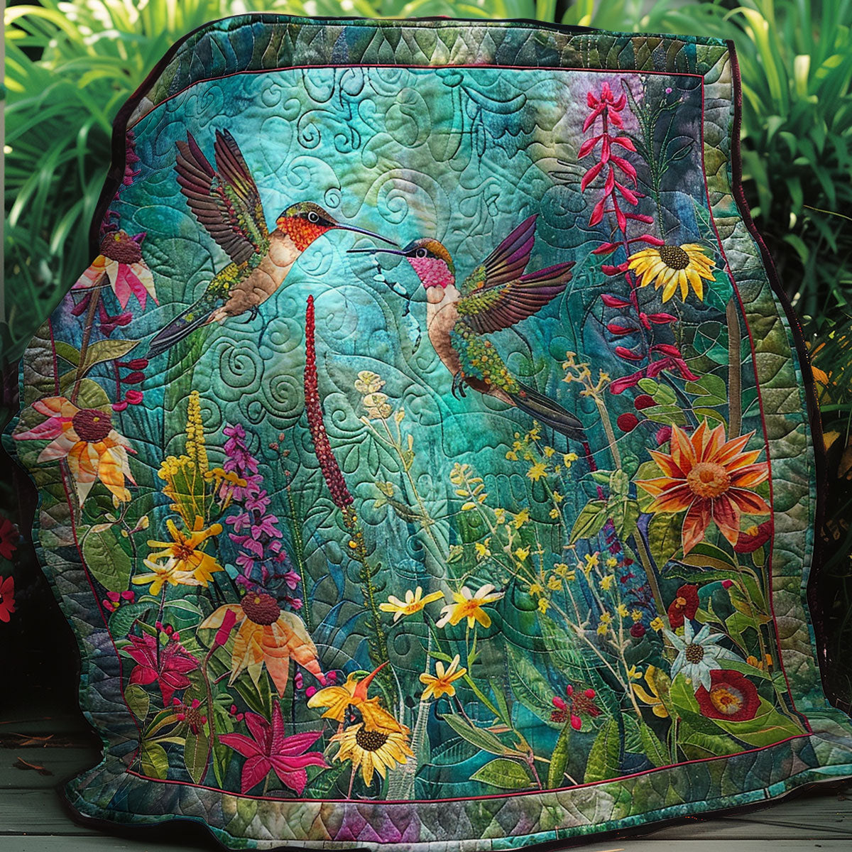 Magical Twin Hummingbird XR2407045CL Quilt