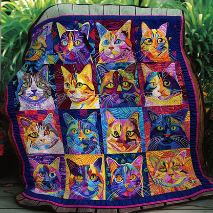 Neon Cats XR2507006CL Quilt