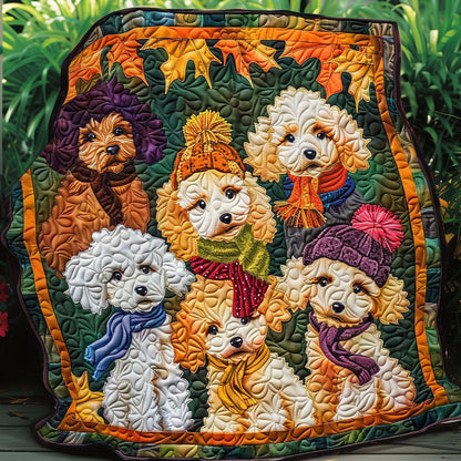 Poodles In Autumn WO0908027CL Quilt