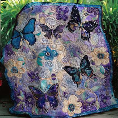 Purple Butterflies XR0207023CL Quilt