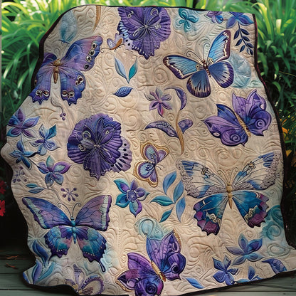 Purple Butterflies XR0207025CL Quilt