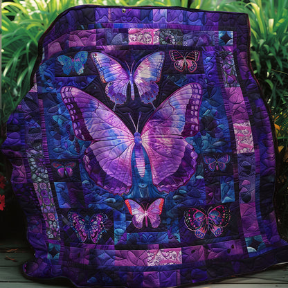 Purple Butterflies XR0807019CL Quilt