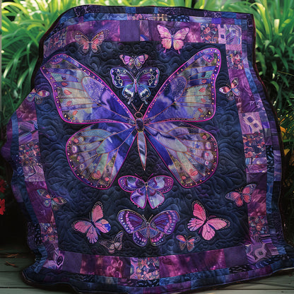 Purple Butterflies XR0807020CL Quilt