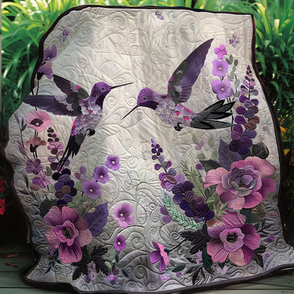 Purple Hummingbirds XR2706004CL Quilt