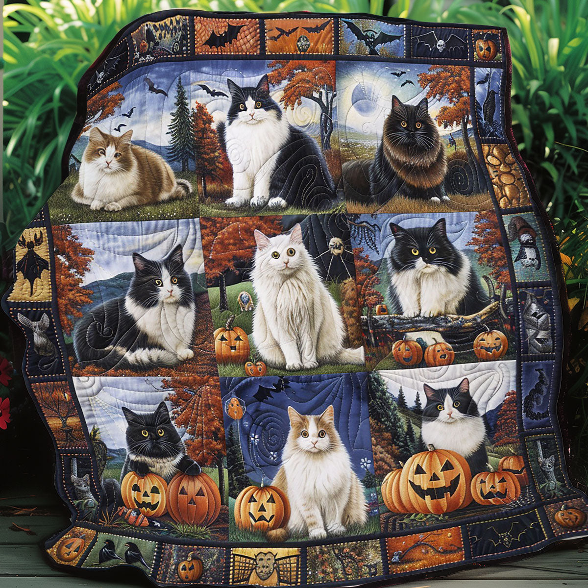 Ragdoll With Halloween WO1008027CL Quilt