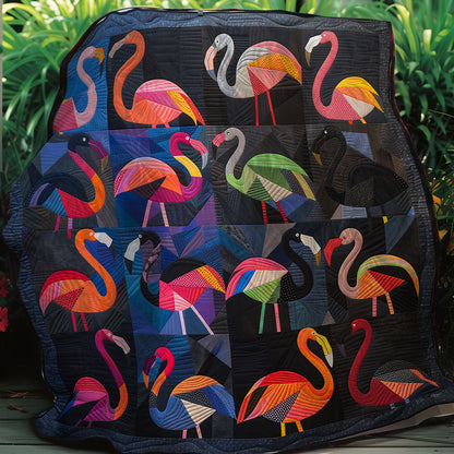 Rainbow Flamingos XR2007012CL Quilt