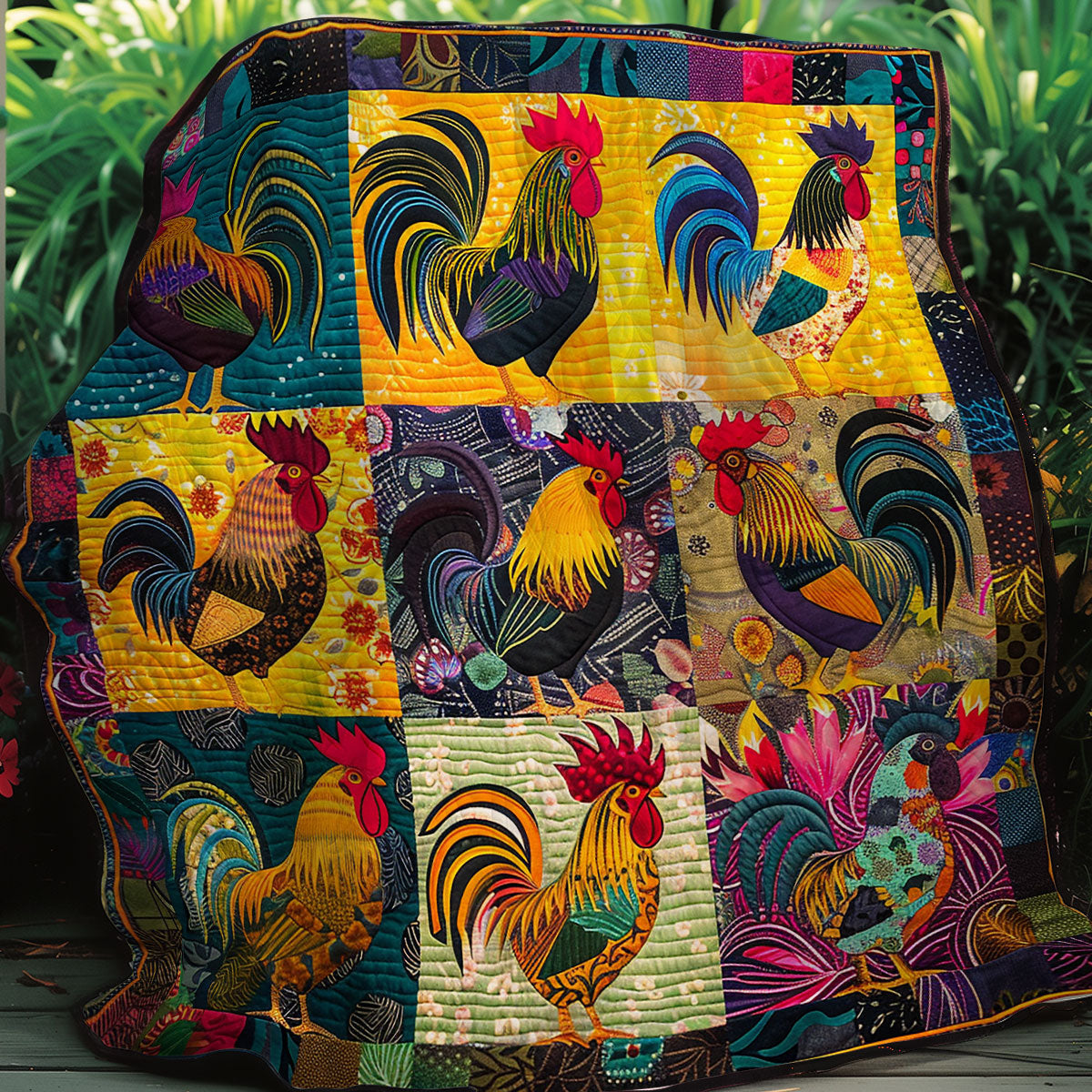 Rooster Lovers XR0507007CL Quilt