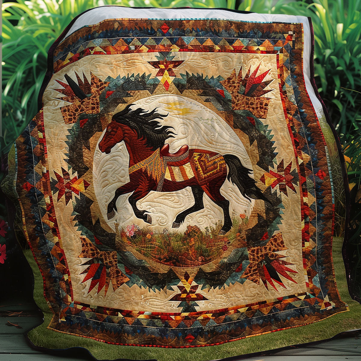 Running Horse XR0407016CL Quilt