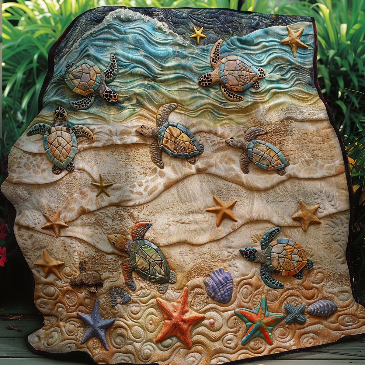 Sea Turtle And Starfish XR1807004CL Quilt