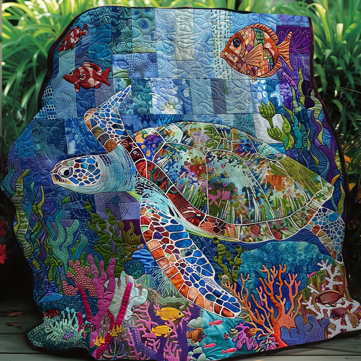 Sea Turtle Lovers XR0307023CL Quilt