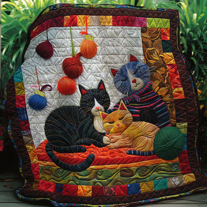 Sleepy Cats And Yarns XR2507002CL Quilt