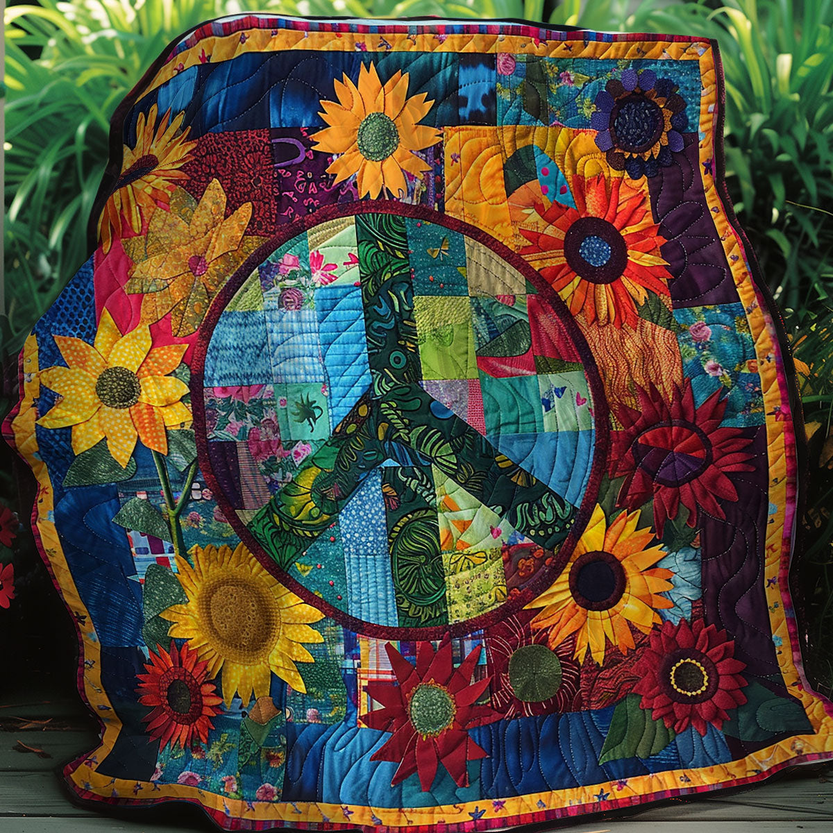 Sunflower Hippie XR1907013CL Quilt