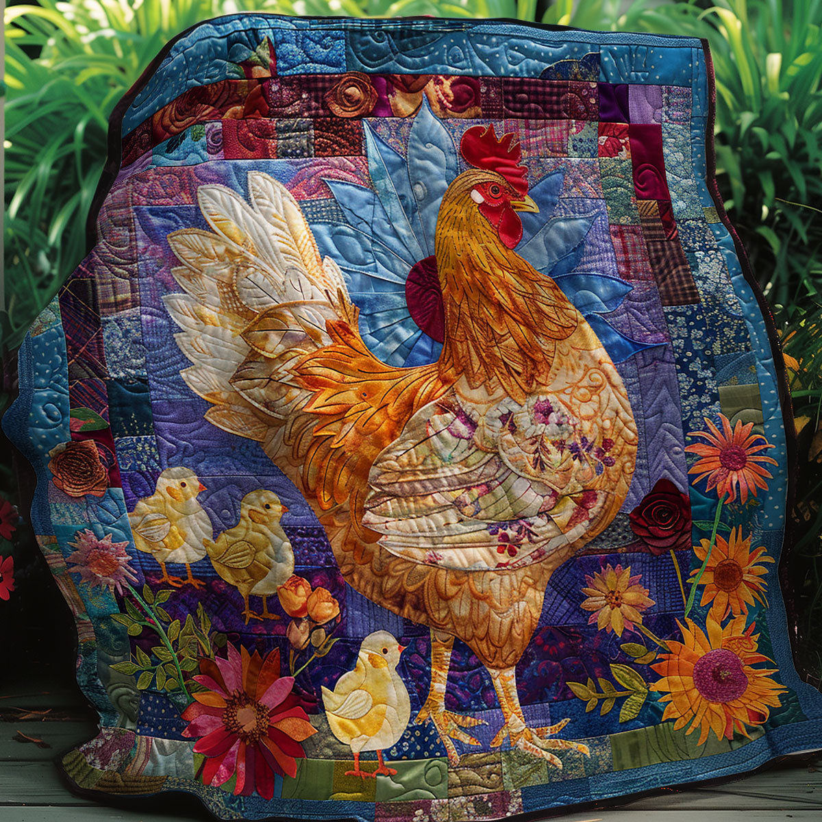 Sunrise Chicken XR2407034CL Quilt