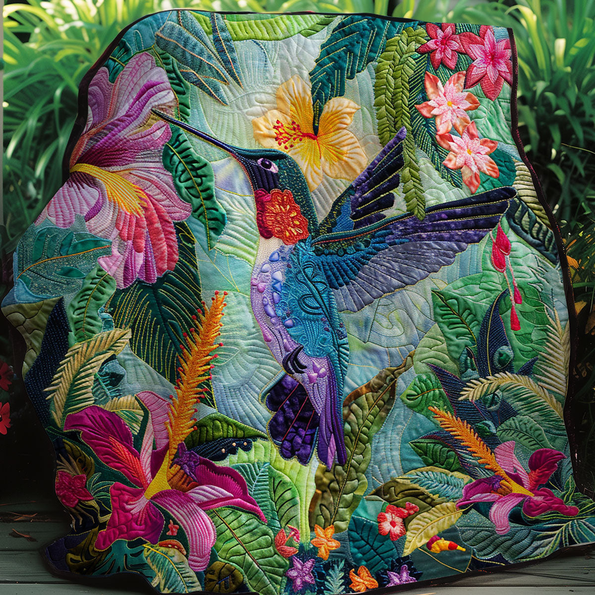 Tropical Hummingbird XR2407041CL Quilt