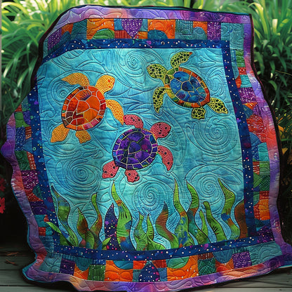 Turtle Under The Sea XR0107015CL Quilt