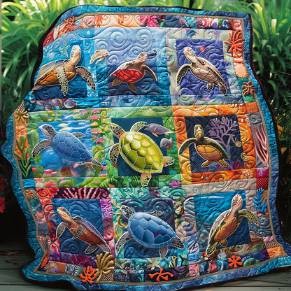 Turtles Ocean Colorful WO1008031CL Quilt