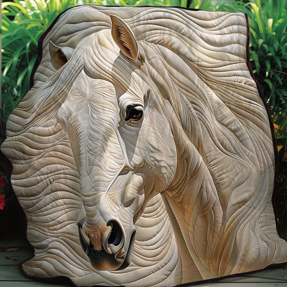 White Horse Lovers XR0807004CL Quilt