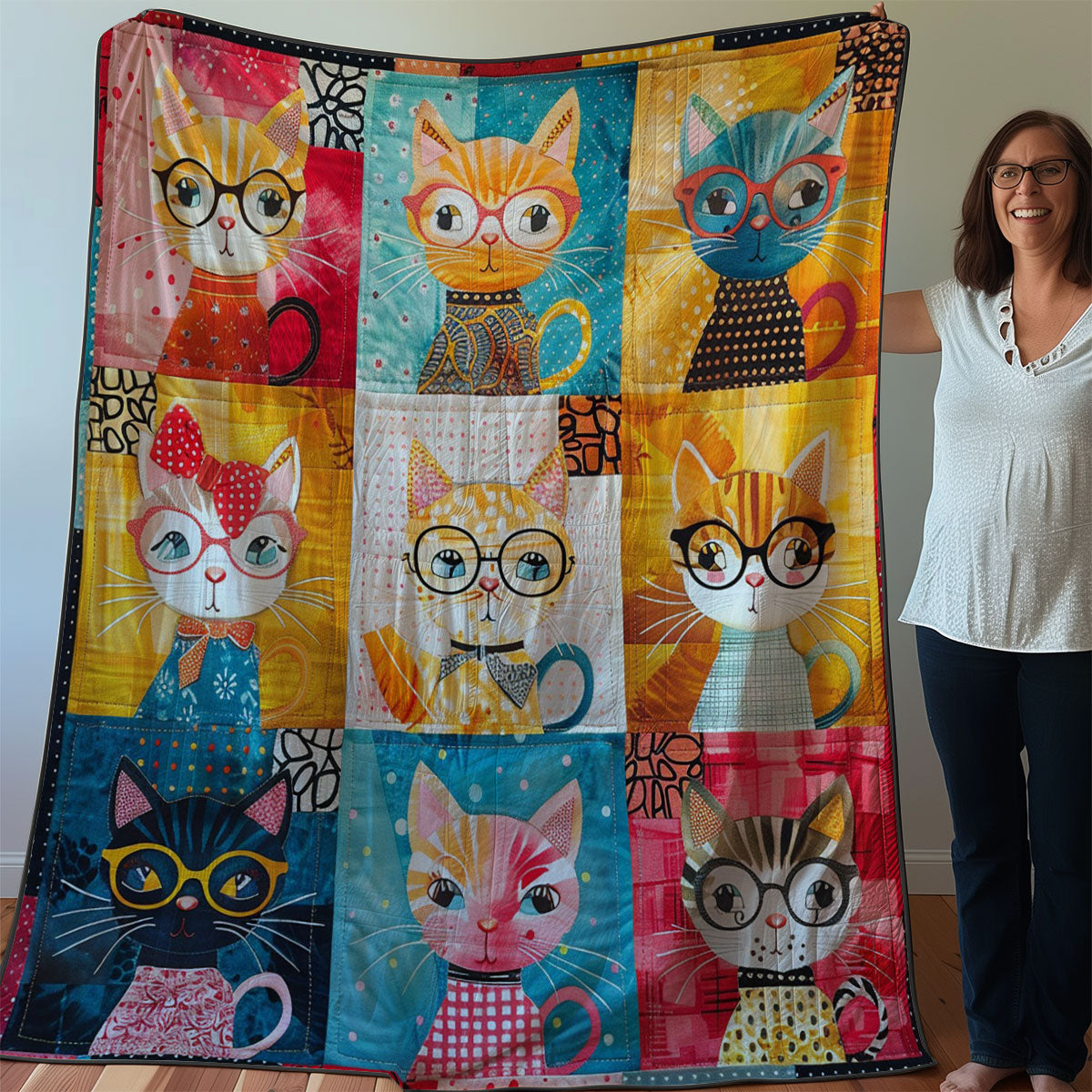 Cats Colorful WO2507002CL Quilt