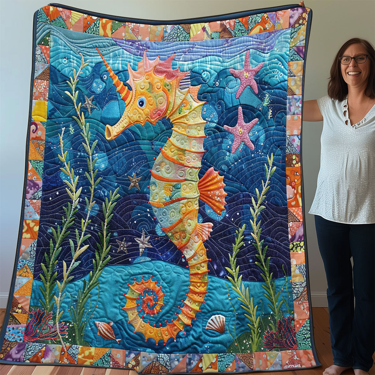 Seahorse Ocean WO3007015CL Quilt