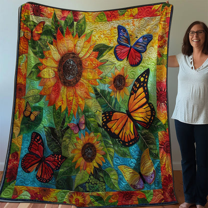 Sunflower With Buffterfly WO2507007CL Quilt