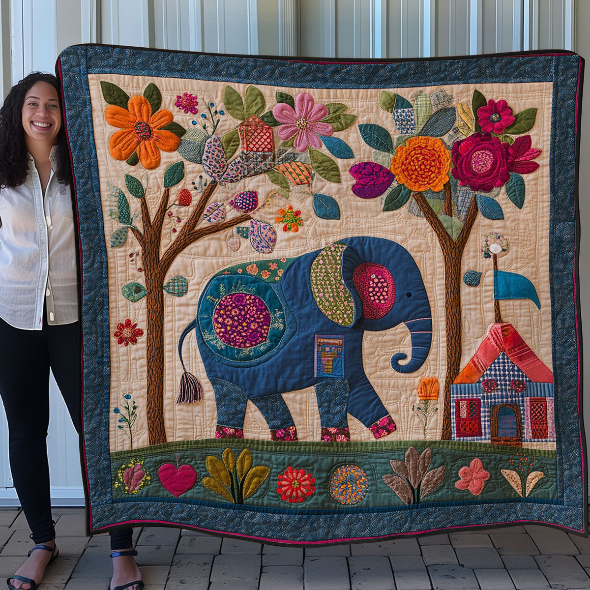 Elephant WWO0108009CL Quilt