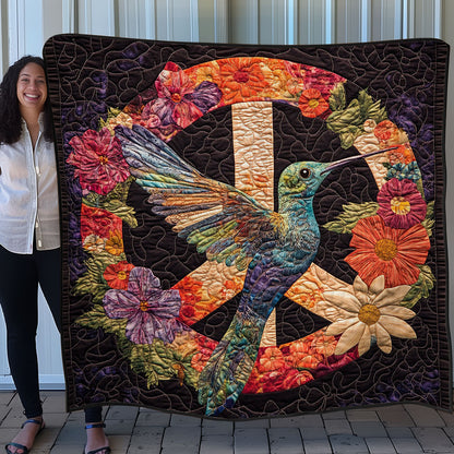 Hummingbird With Peace WO0208005CL Quilt