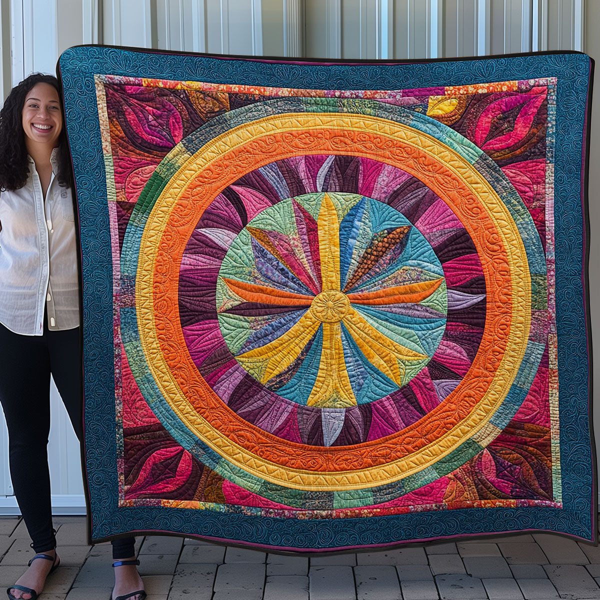 Peace With Mandala WO0208026CL Quilt