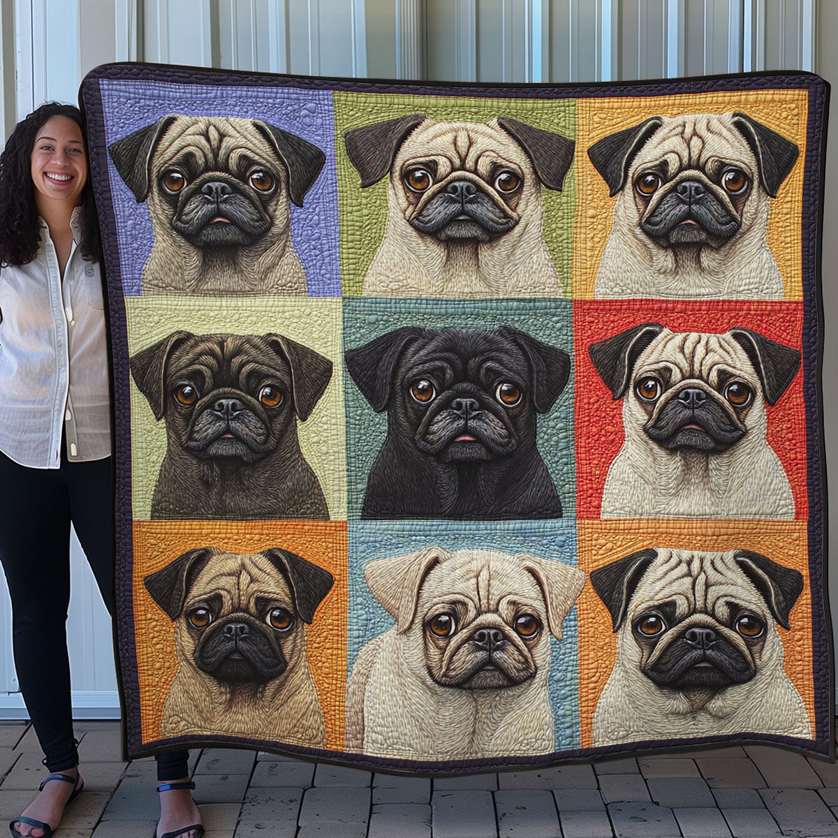 Pug Dogs WO0108024CL Quilt