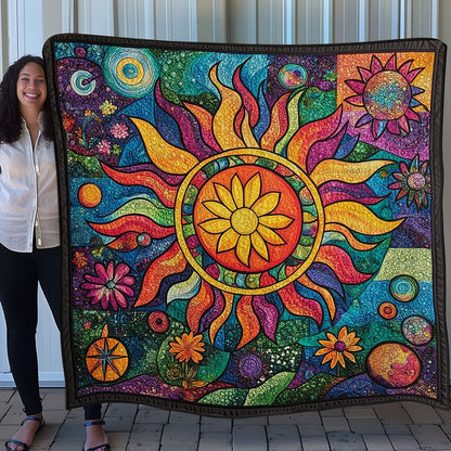 The Sun With Hippie Style WO0608036CL Quilt