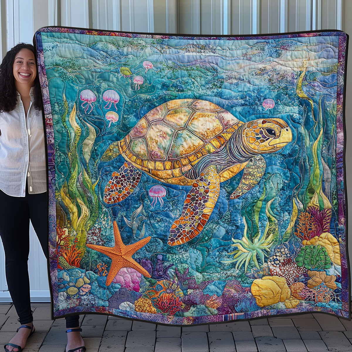 Turtle And Sea WO0508014CL Quilt