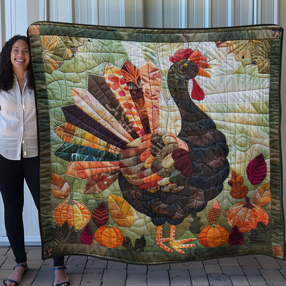 Turkey And Pumpkin WO2407003CL Quilt