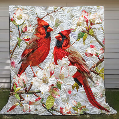 A Pair Of Red Cardinals XR1008024CL Quilt