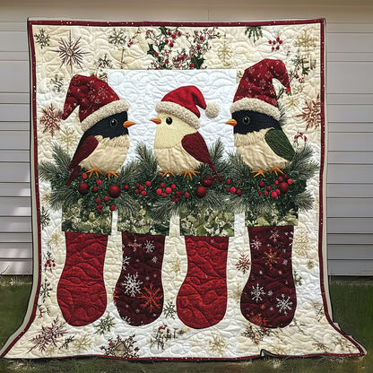 Birds And Red Socks XR1008054CL Quilt