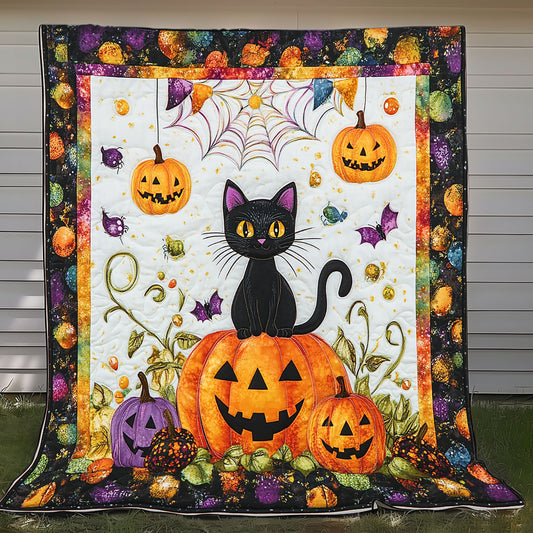 Black Cat Happy Halloween XR0808007CL Quilt