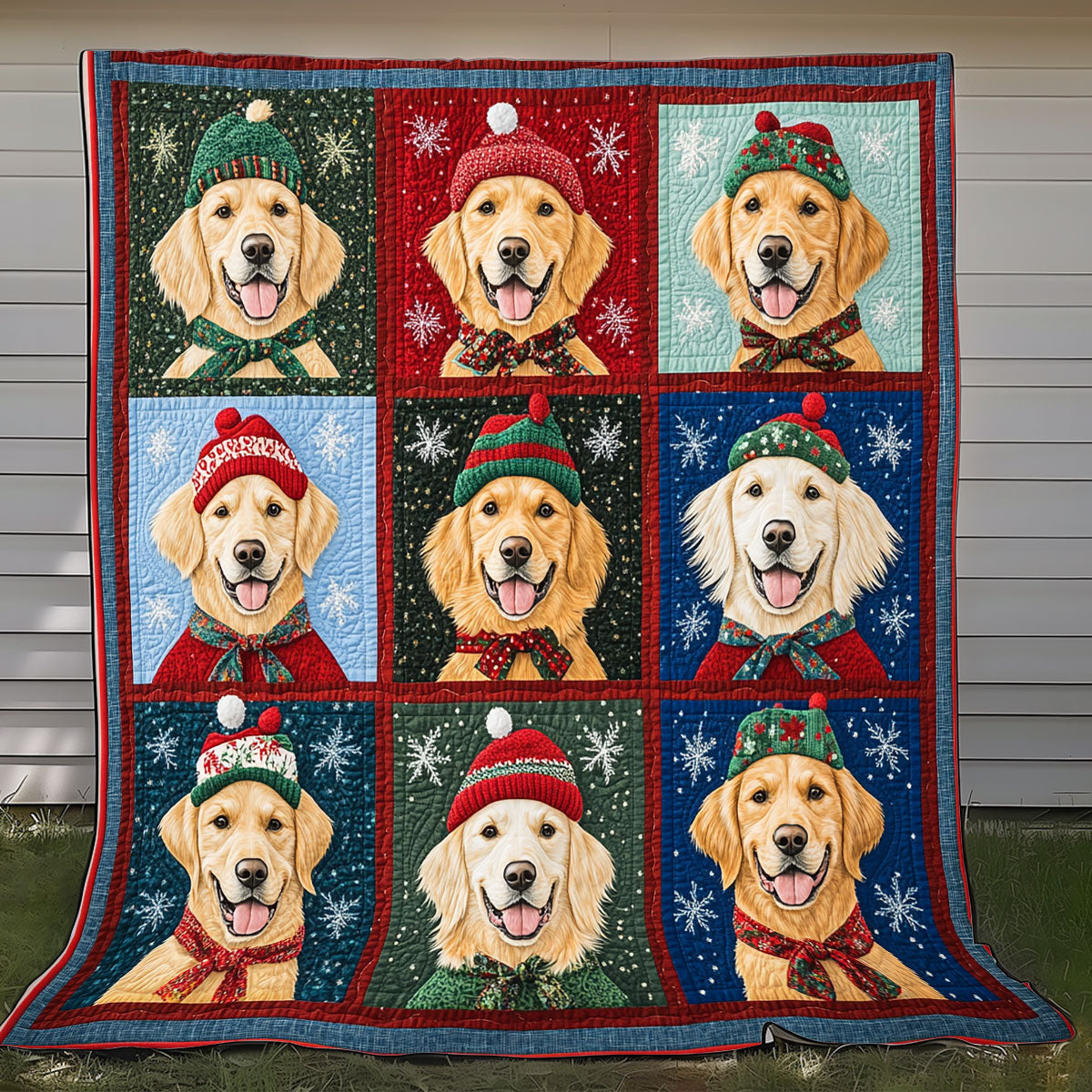 Blissful Golden Retrievers XR2308021CL Quilt