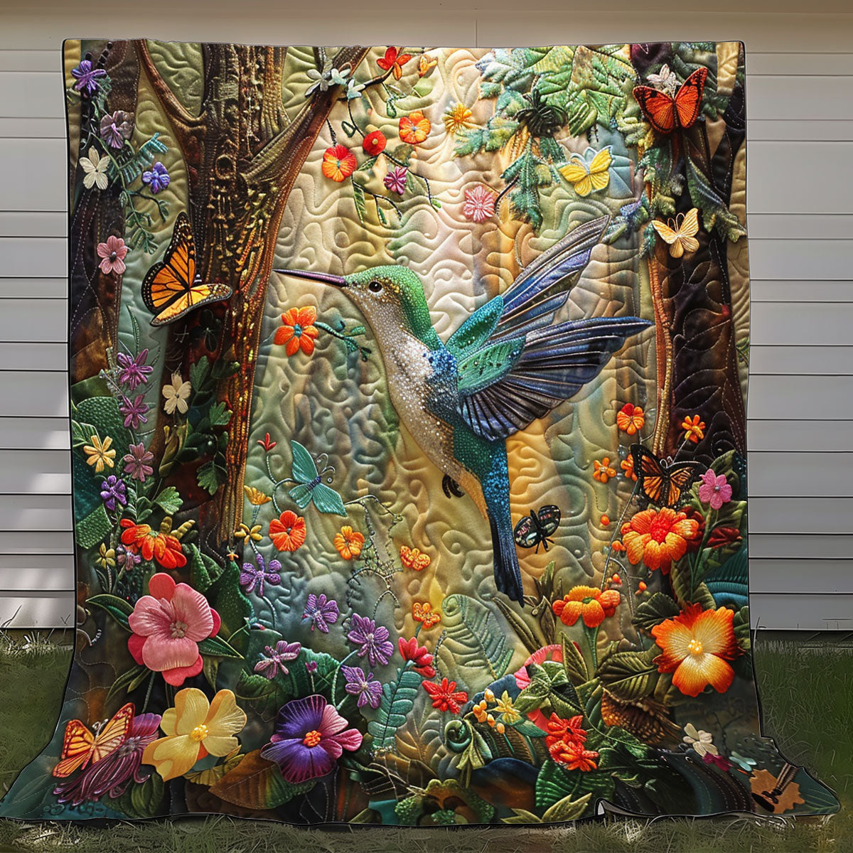Blooming Hummingbird XR1008008CL Quilt