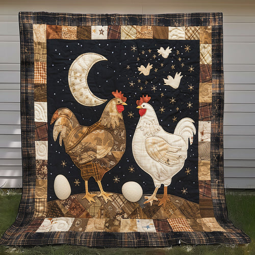 Brown Chickens XR1308057CL Quilt