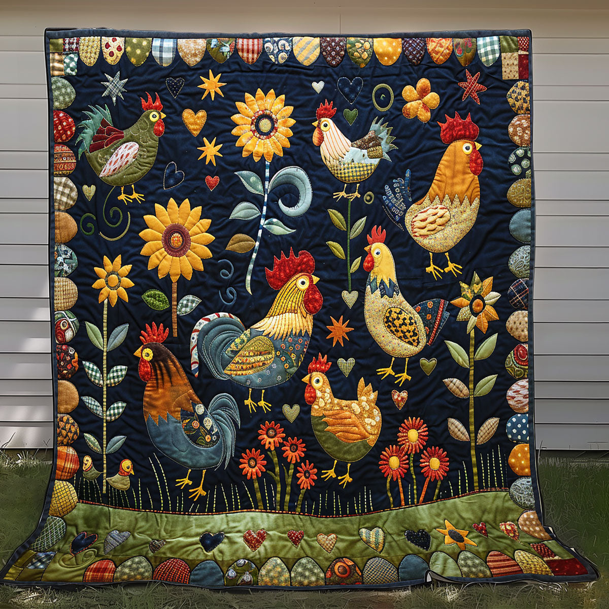 Cartoon Chickens XR1508009CL Quilt