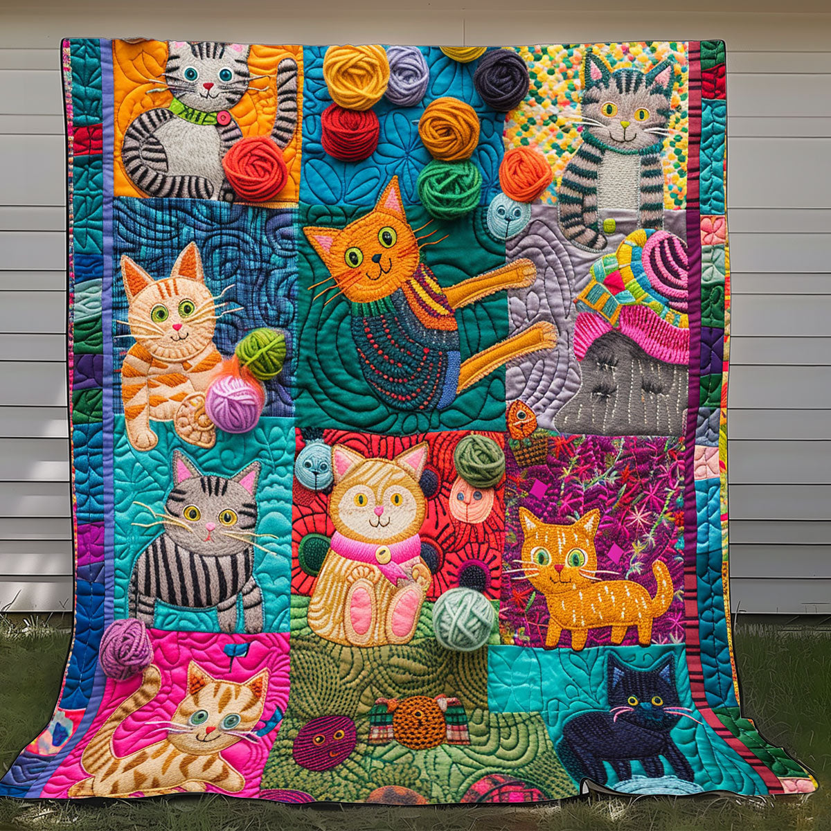 Cats Chasing Yarns XR0908001CL Quilt