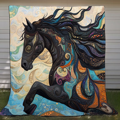 Charming Black Horse XR0808036CL Quilt