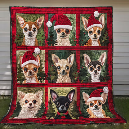 Chihuahua Christmas Tree XR1508020CL Quilt