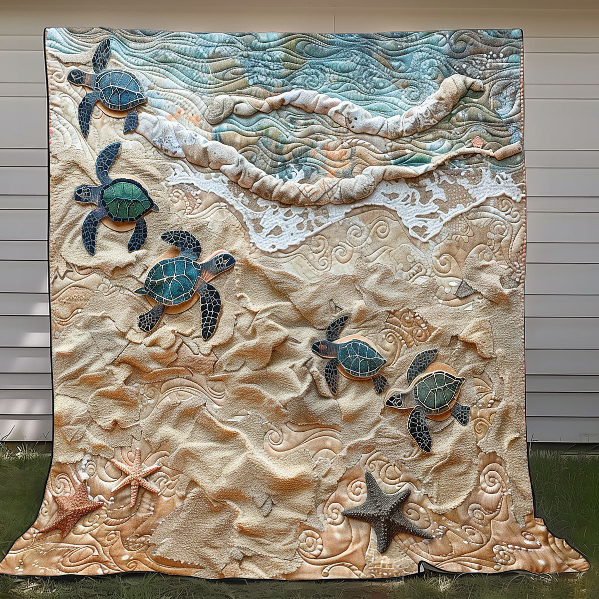 Coastal Baby Turtles XR0908004CL Quilt