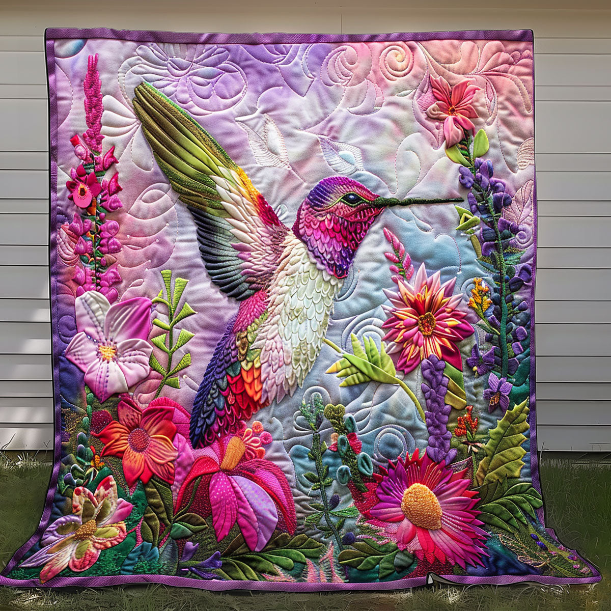 Colorful Hummingbird XR1008016CL Quilt