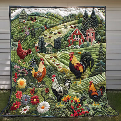 Countryside Chickens XR0908036CL Quilt