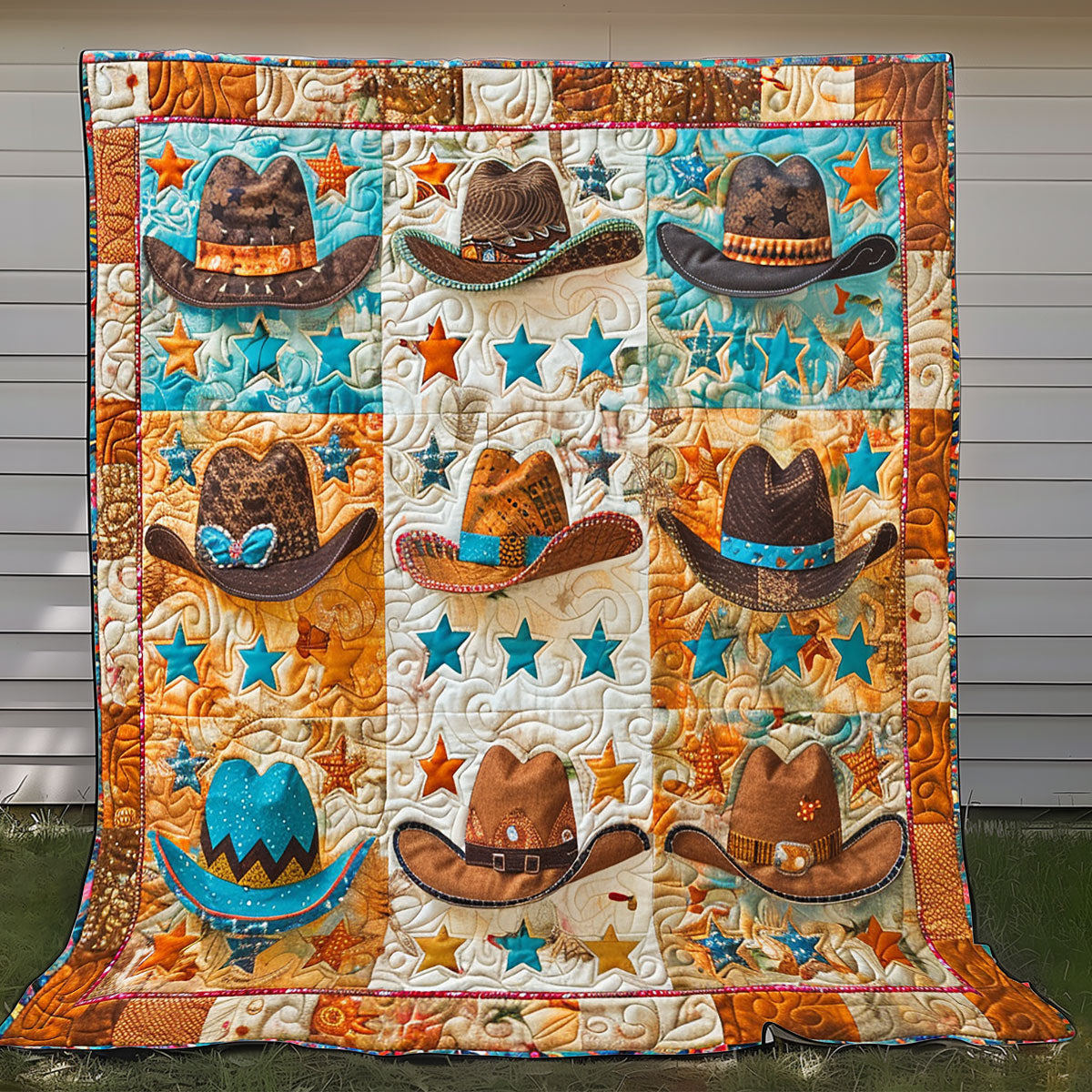 Cowboy Hats With Stars XR2008015CL Quilt