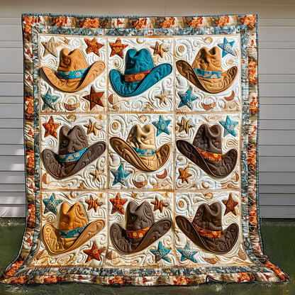 Cowboy Hats With Stars XR2008016CL Quilt