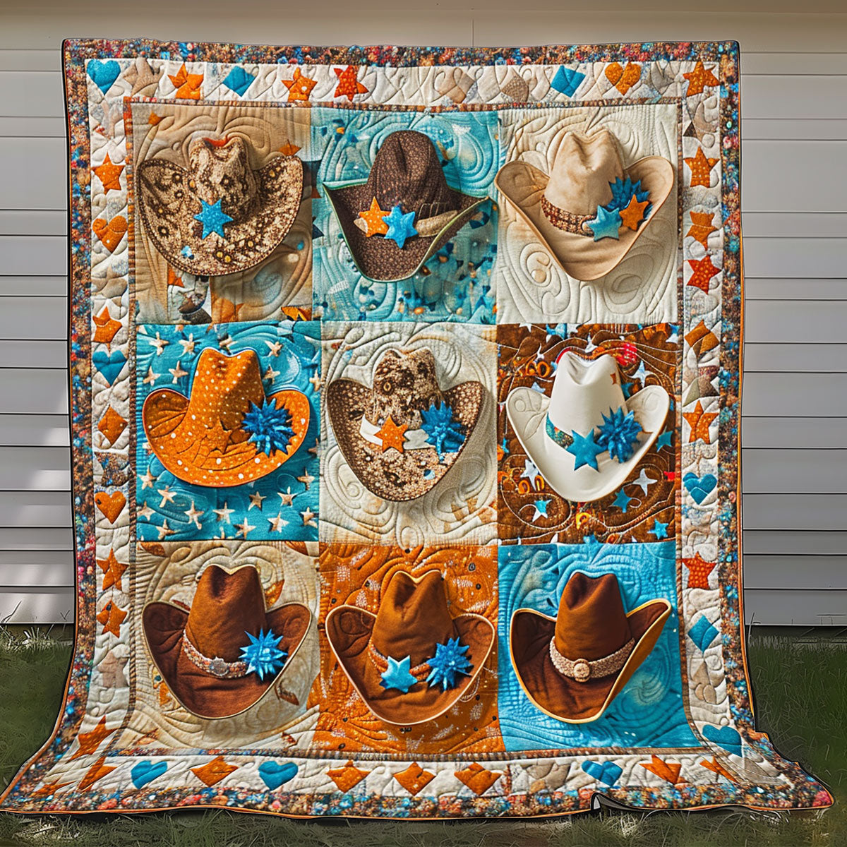 Cowboy Hats With Stars XR2008017CL Quilt